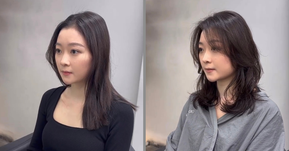 女生長髮 層次紋理燙