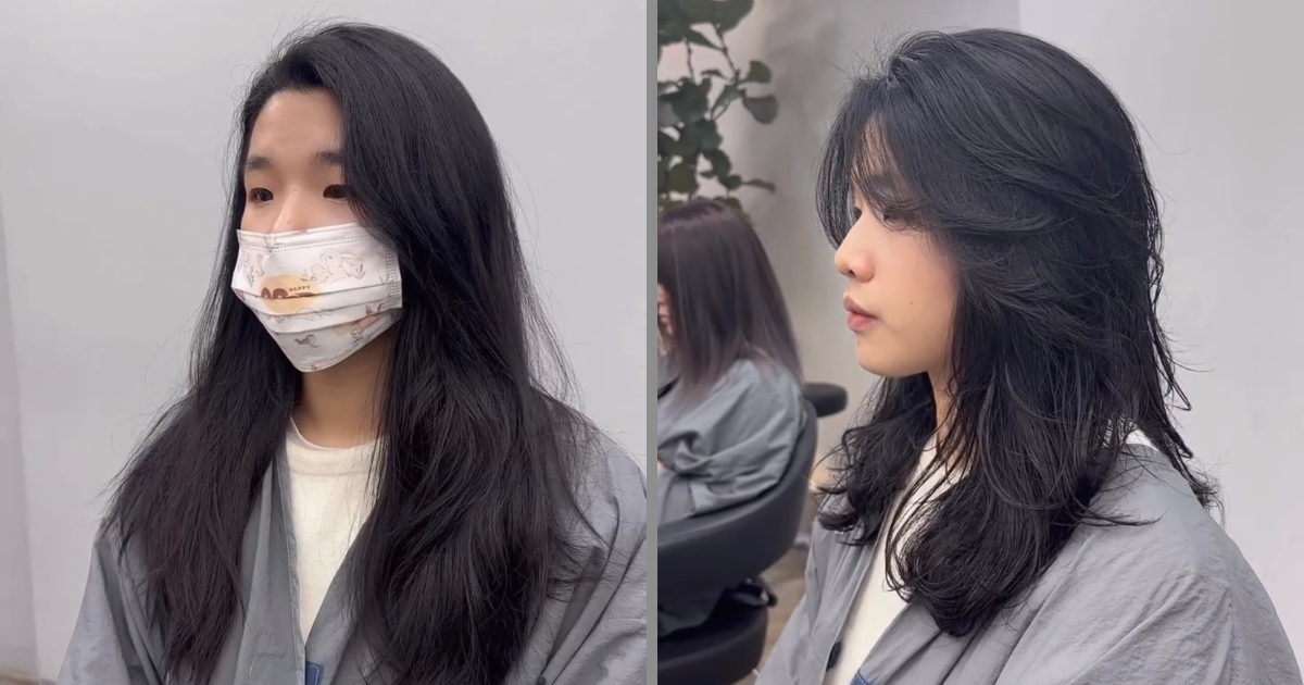 女生長髮 層次紋理燙